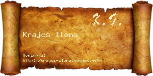 Krajcs Ilona névjegykártya