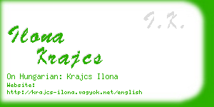 ilona krajcs business card